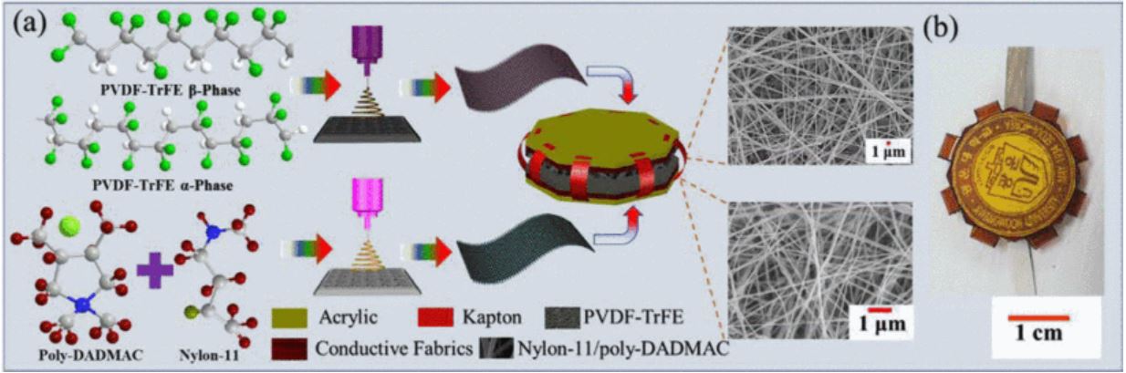 A Poly-DADMAC Functionalized Nanofibours Mat-Based Self-Powered Human Motion Sensor for IoT Applications